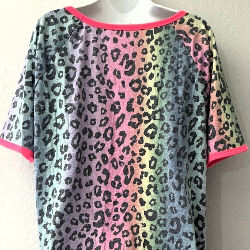 BIBI LEOPARD RAGLAN SLEEVE TOP GUC - Picture 11 of 12